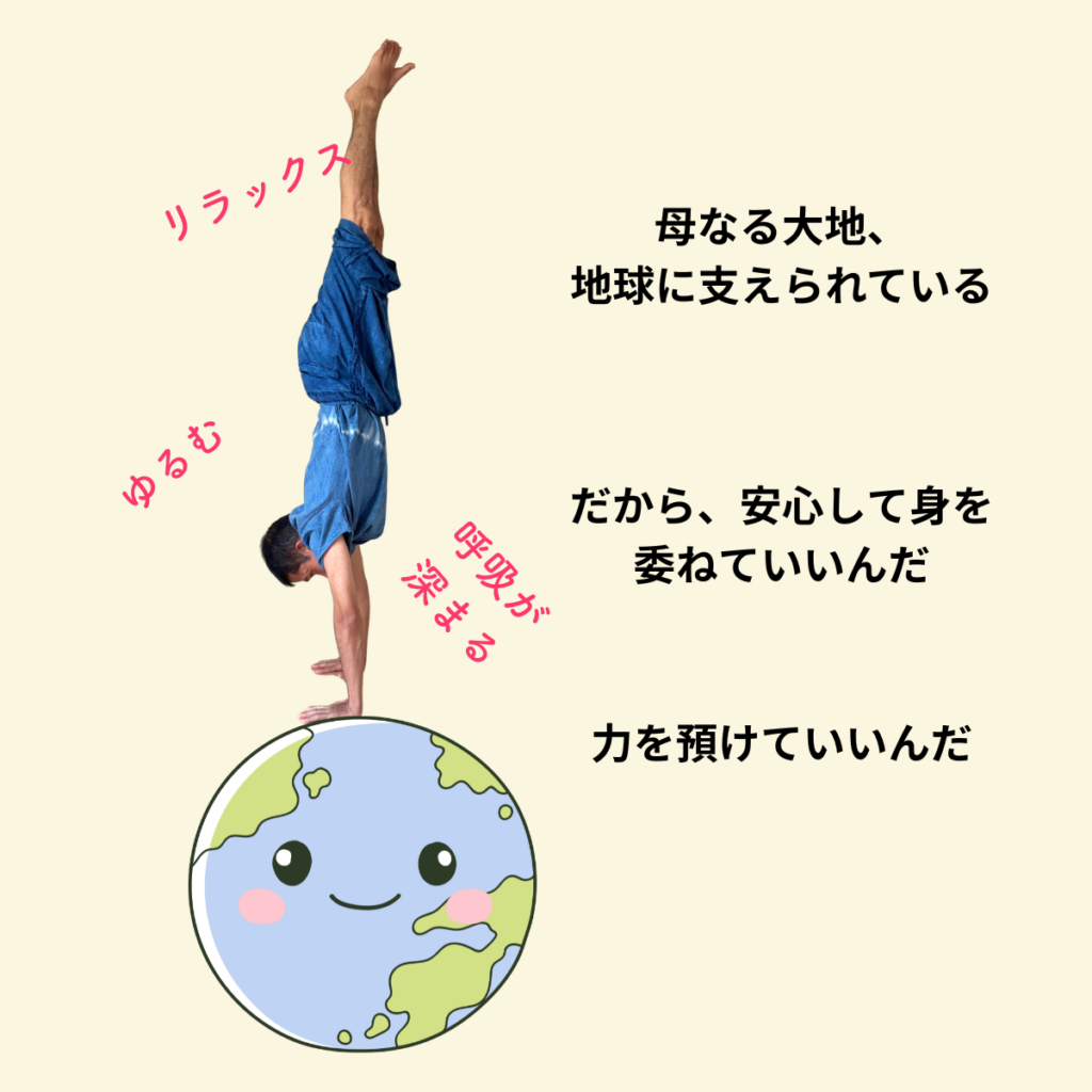大地に支えられている